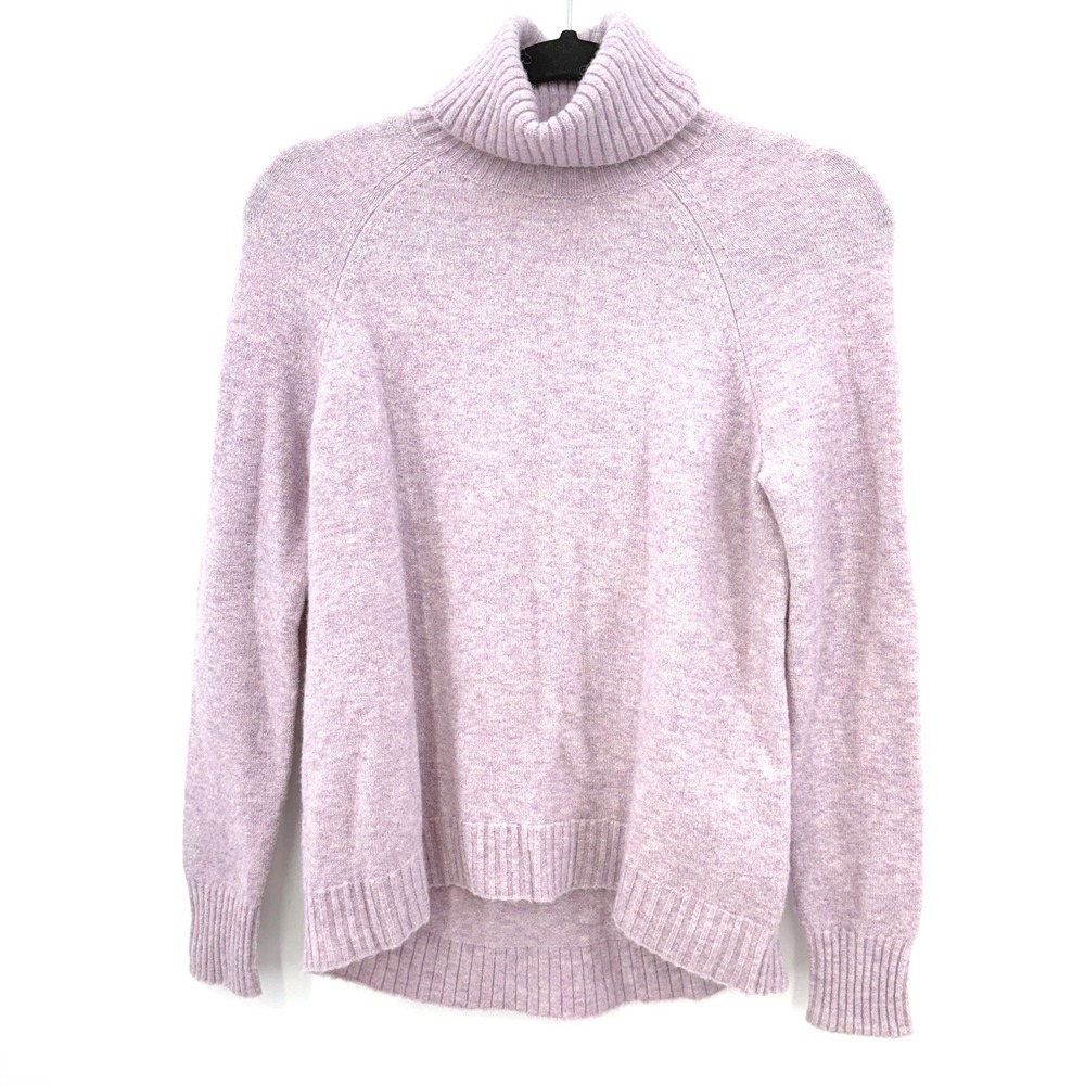 J.Crew Supersoft XXS Lilac Oversized Turtleneck Sweater Wool Alpaca Quiet Luxury
